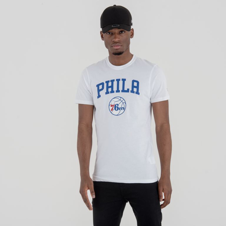 Ropa New Era Nba Blancos - Philadelphia 76ers Team Logo 28709NHZQ